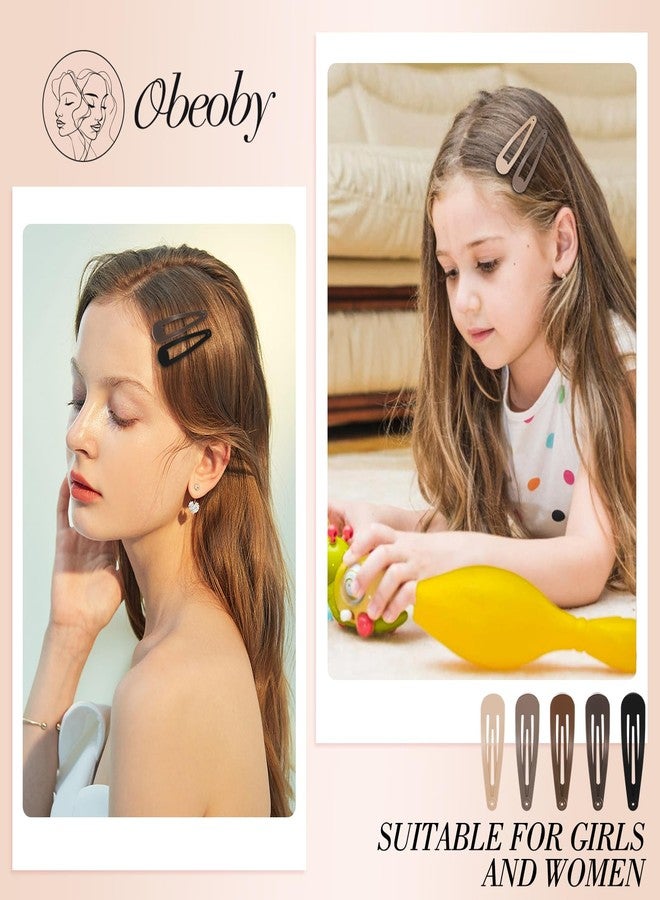 Obeoby 120 Pcs Metal Snap Hair Clips, 2 Inch Small Barrettes Hair Accessories for Women Girls Teens Kids Birthday Holiday Gifts (5 colors) - Image 3